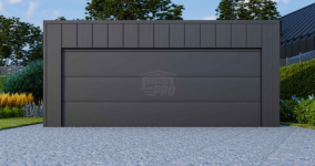 Garaż blaszany 6x6m brama segmentowa drzwi blacha na rąbek dach GP645 Katowice - zdjęcie 3