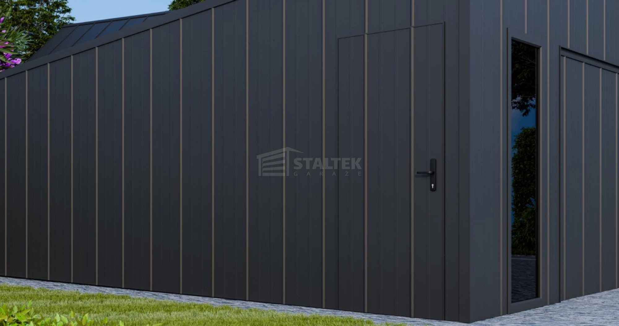 Garaż blaszany 6x6 brama uchylna okno drzwi blacha na rąbek dach ST208 Nysa - zdjęcie 5