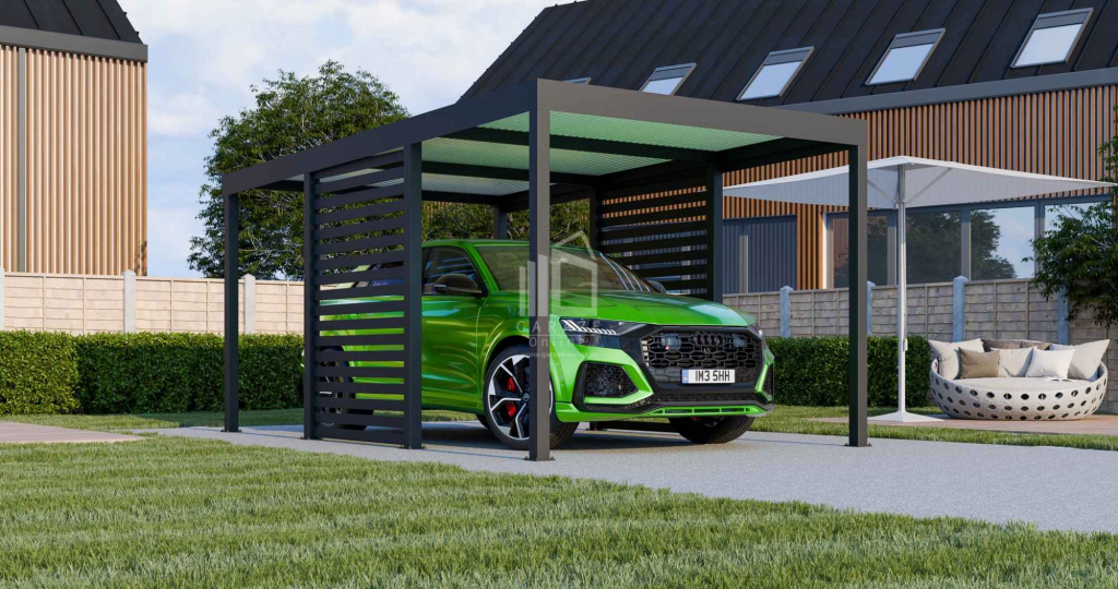CarPort PREMIUM - Wiata samochodowa 3x5 Antracyt Zabudowa - ID956 Rawa Mazowiecka - zdjęcie 6