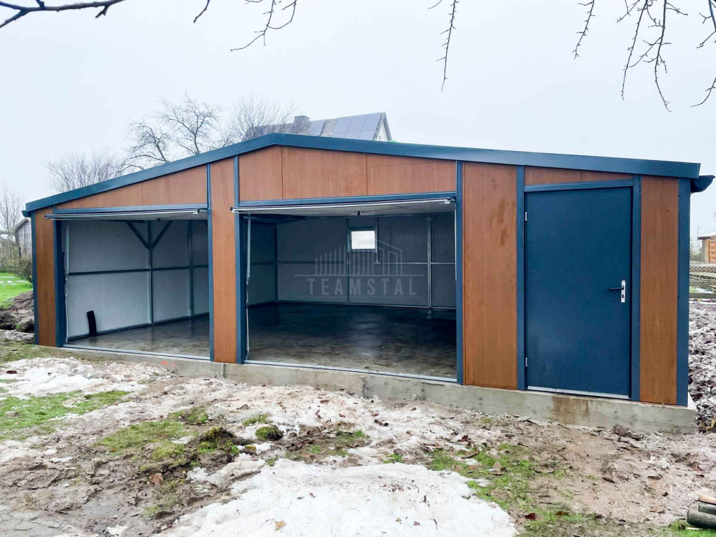 Garaż Ocieplany Płyta 9x6 2x Brama 2x okno Rynny Blachodach TS1238 Katowice - zdjęcie 9