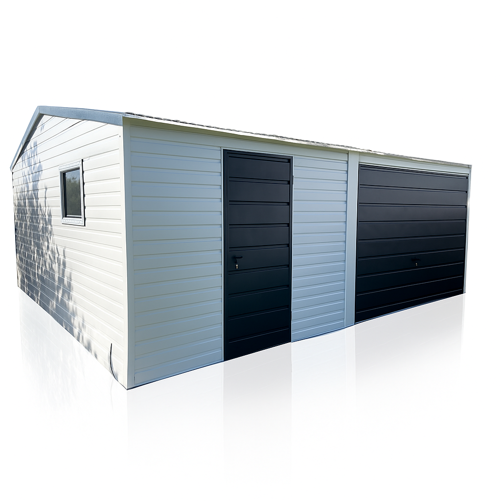 Garaż Blaszany, Blaszak 7x5m Biały RAL Ciemny Grafit MAT PREMIUM Mińsk Mazowiecki - zdjęcie 1