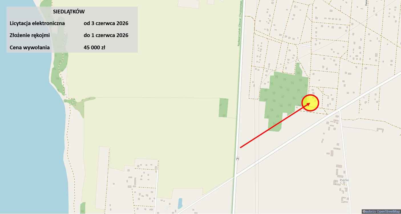 Licytacja komornicza, uzbrojona, Jeziorsko Siedlątków - zdjęcie 4