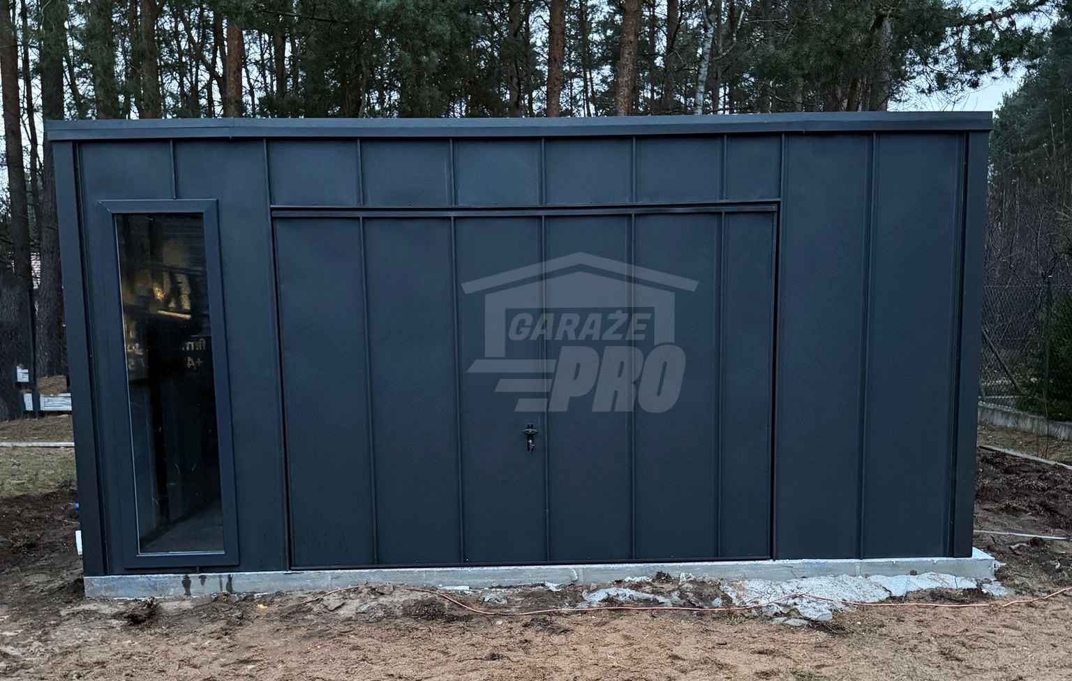 Garaż blaszany 5x5 m brama drzwi okno blacha na rąbek dach GP742 Żary - zdjęcie 3