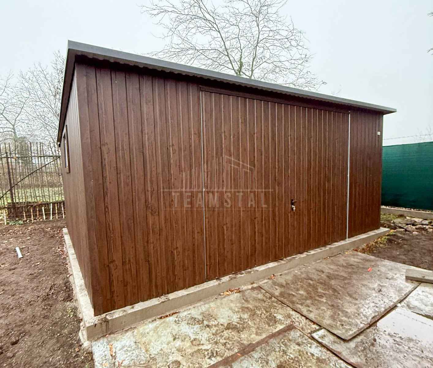 Garaż blaszany 5x5m - brama uchylna - okno dach rynna TS1308 Legnica - zdjęcie 2