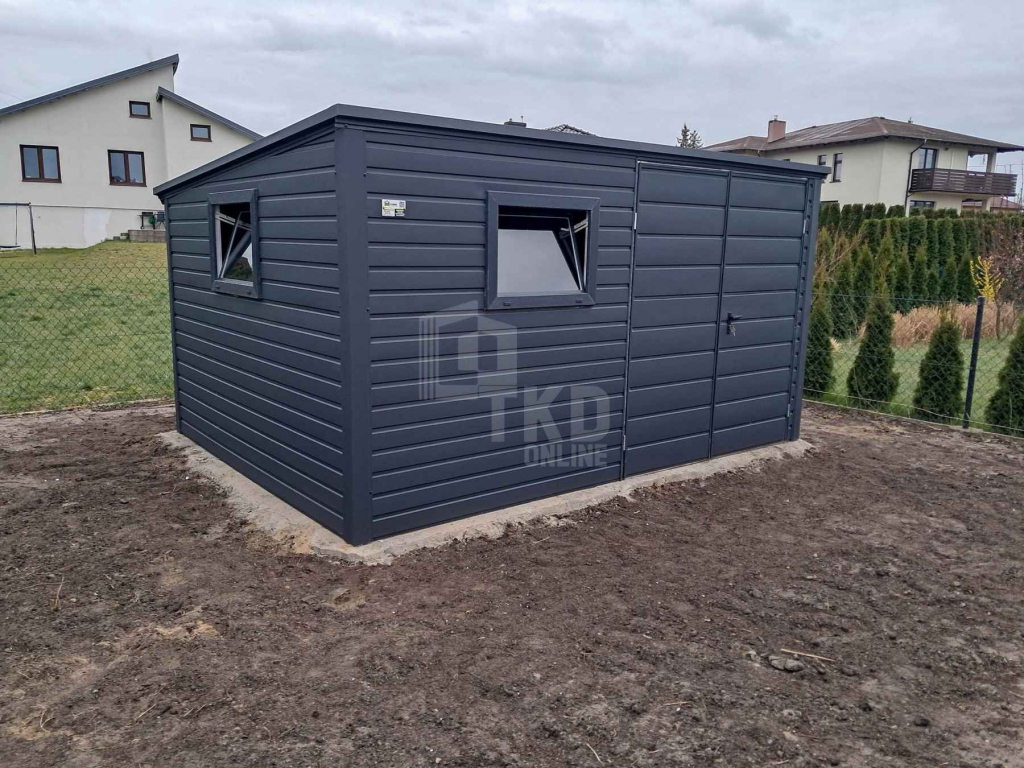 Schowek - domek ogrodowy 4x2m brama dwuskrzydłowa 2x okno dach TKD391 Lidzbark Warmiński - zdjęcie 2