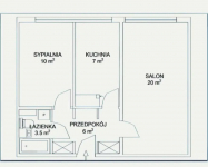 Ciche 2 pokoje | 46,8 m2 | Metro Wilanowska