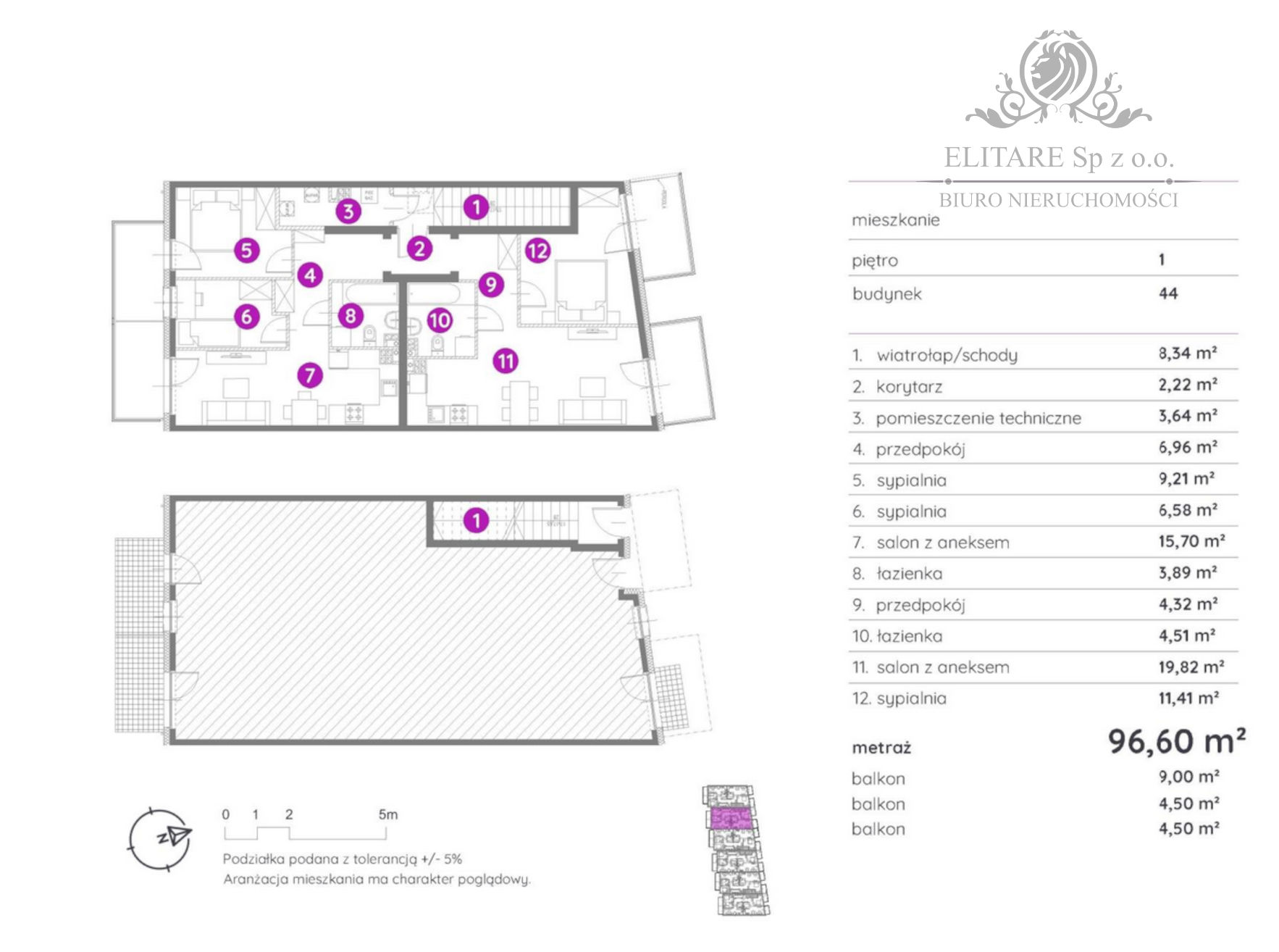 Duże, mieszkanie 96,6m2 z 3 balkonami/ Jagodno, Brochów Wrocław Wrocław - zdjęcie 3