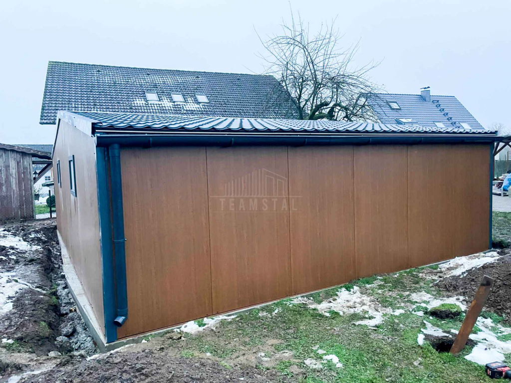 Garaż Ocieplany Płyta 9x6 2x Brama 2x okno Rynny Blachodach TS1238 Katowice - zdjęcie 4