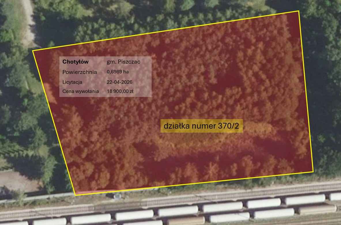 8 działek, licytacja komornicza, inwestycyjne Chotyłów - zdjęcie 7