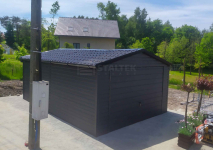 Garaż blaszany 4x6m - Blachodachówka - Brama uchylna  rynny dach ST168 Kalwaria Zebrzydowska - zdjęcie 3