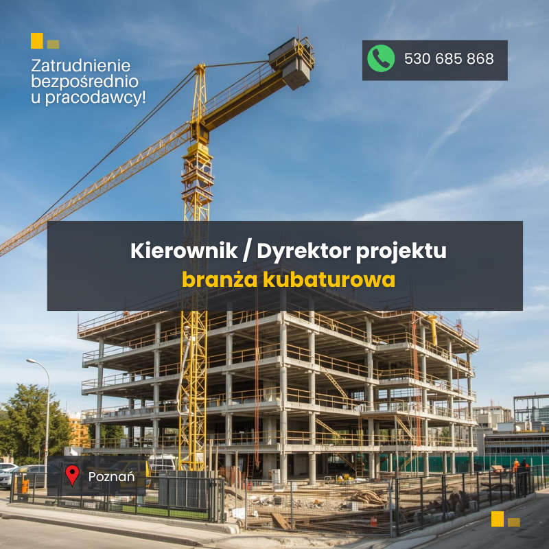Kierownik / Dyrektor projektu (k/m) - branża kubaturowa Nowe Miasto - zdjęcie 1
