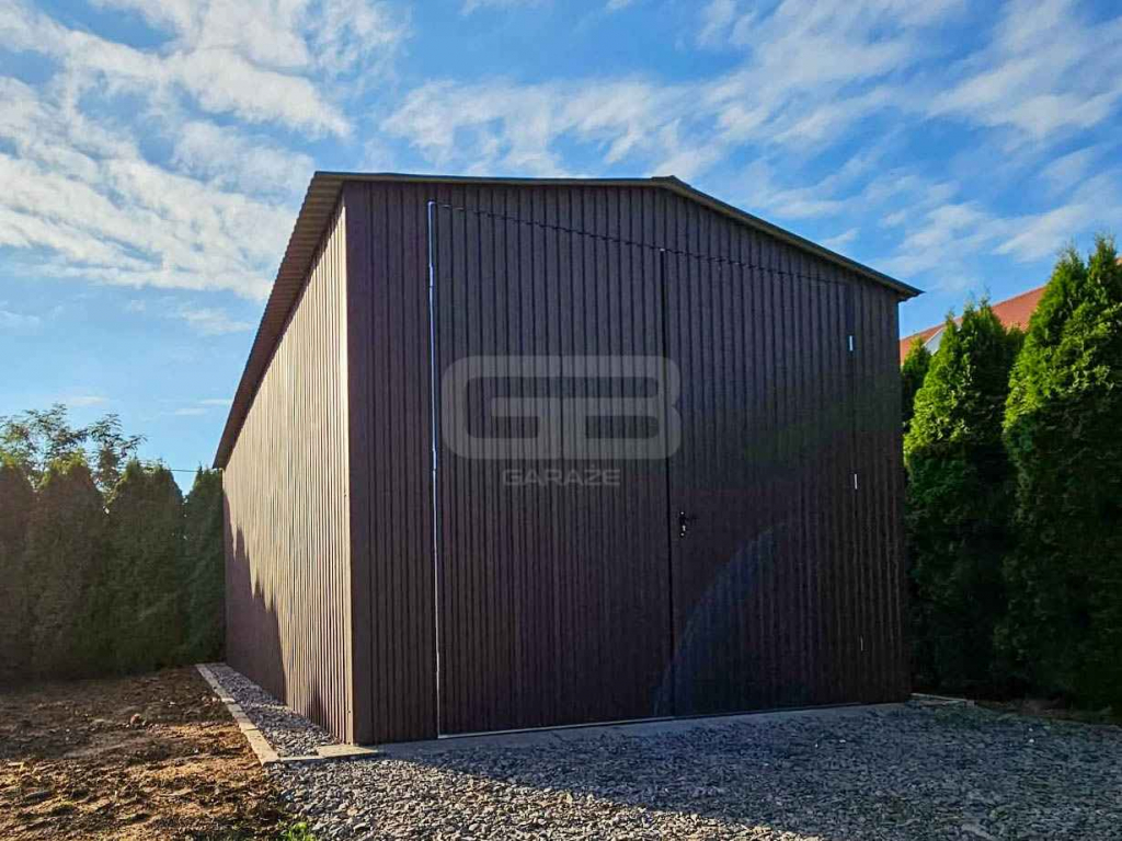 Garaż blaszany 4x8m wolnostojący  brama dwuskrzydłowa dwuspadowy GB173 Kętrzyn - zdjęcie 4