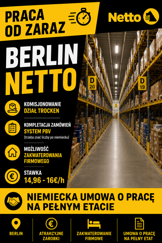 Berlin, komisjonowanie od zaraz, orderpicker Fabryczna - zdjęcie 1