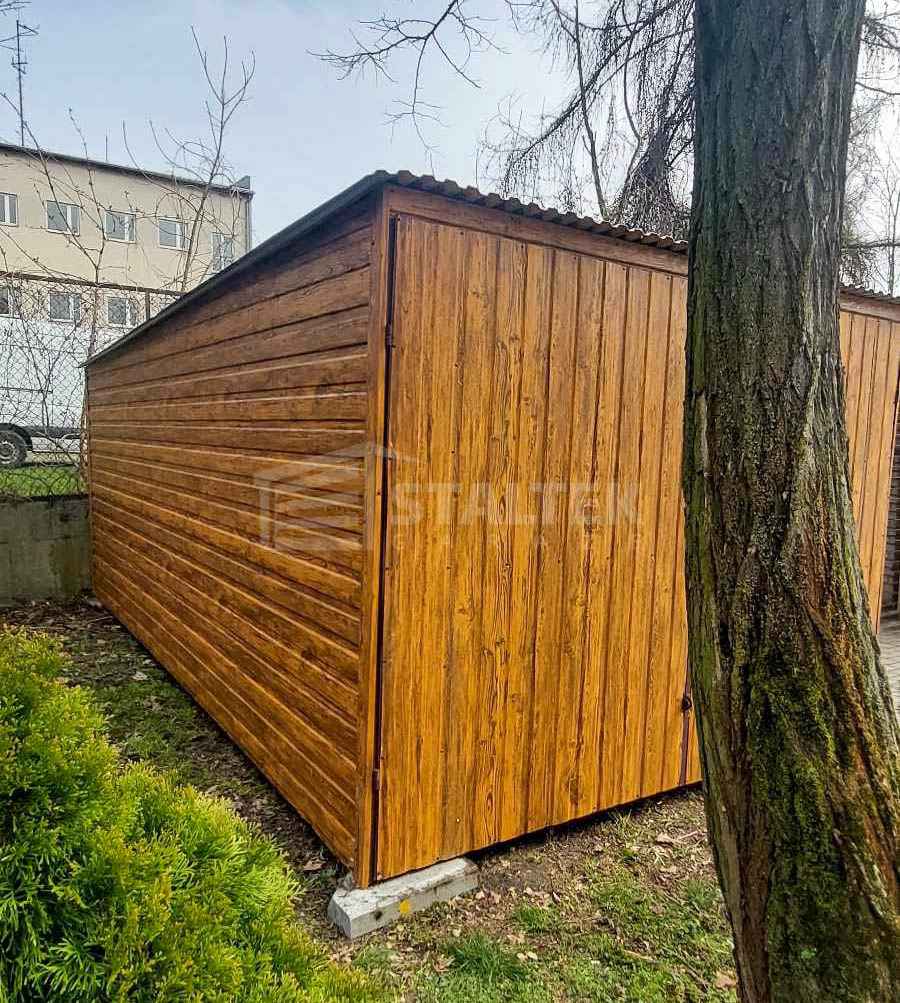Garaż blaszany 3x5m brama dwuskrzydłowa 2x okno dach ST240 Leszno - zdjęcie 2
