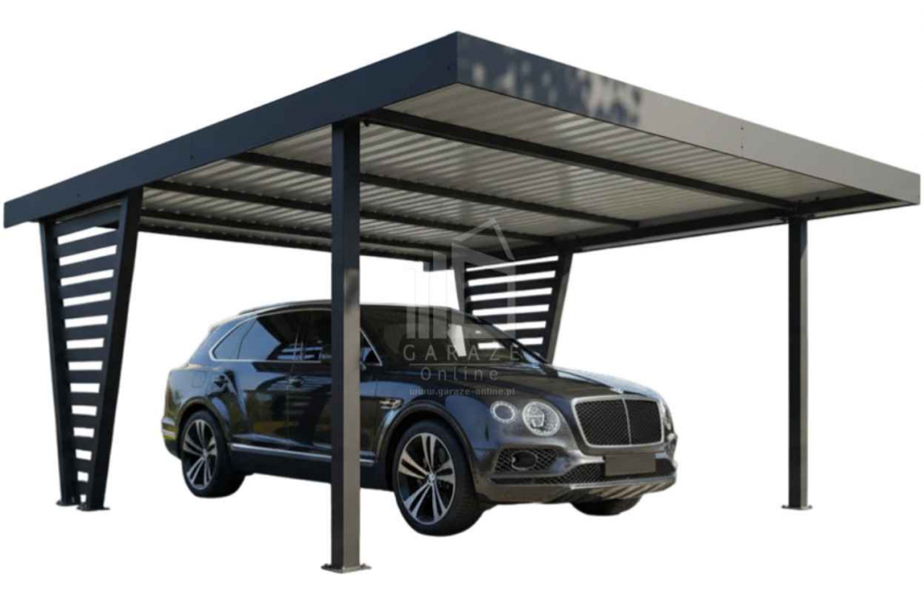 Carport V PREMIUM 5x5m - Wypełnienie panelami Wiata samochodowa ID1197 Zakopane - zdjęcie 1