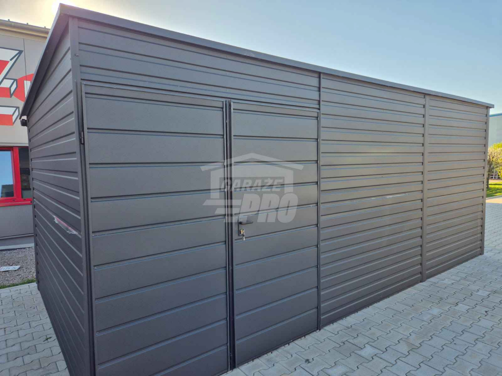 Schowek Domek Ogrodowy 6x2,5m - Brama - antracyt dach rynna GP620 Iława - zdjęcie 2