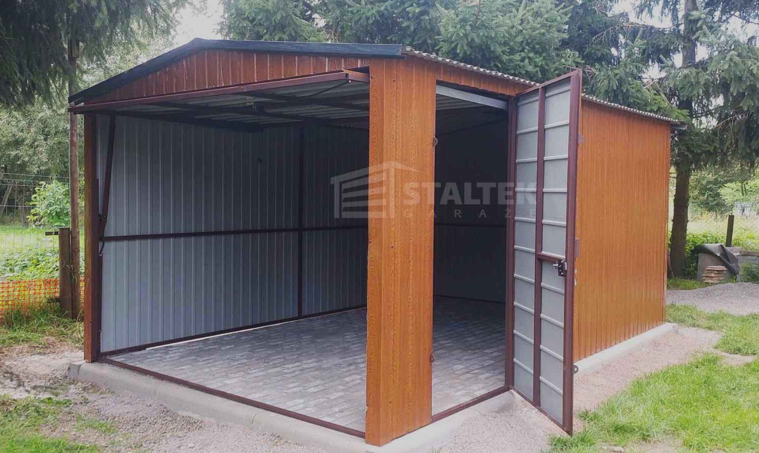 Garaż blaszany 3x5 Brama uchylna - drzwi  dach ST124 Siedlce - zdjęcie 2