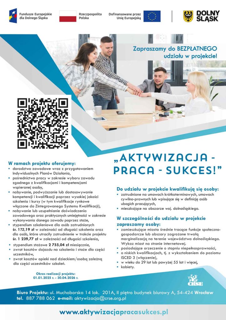 Udziału w projekcie „Aktywizacja - Praca - Sukces!” Polkowice - zdjęcie 1
