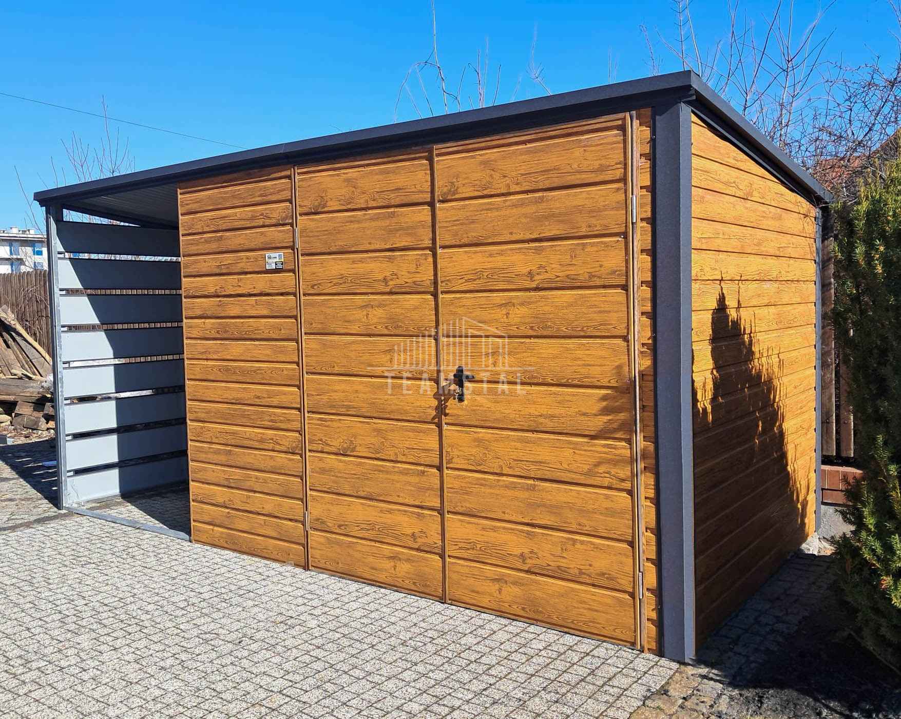 Schowek domek ogrodowy 3,5x2m + wiata 1,5m Brama dach TS1054 Gdańsk - zdjęcie 2