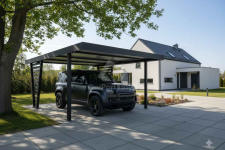 Carport V PREMIUM 4x4,5m Wypełnienie panelami Wiata samochodowa CP152 Dobre Miasto - zdjęcie 2