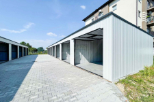 Rząd garaży 28x5,5m - 7x bramy uchylne  dach spad w tył  GP489 Lidzbark Warmiński - zdjęcie 11