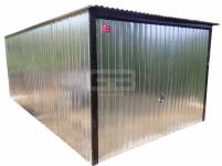 Garaż blaszany 3x5 Brama - ocynk - spad w tył GB139