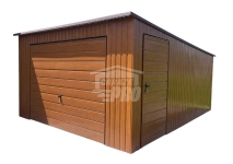 Garaż blaszany 4,5x6 m - brama uchylna - drzwi -  dach GP763