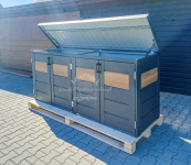 Zabudowa koszy na śmieci wiata  235x65x110 cm 4x120L antracyt  ID870 Gniezno - zdjęcie 2