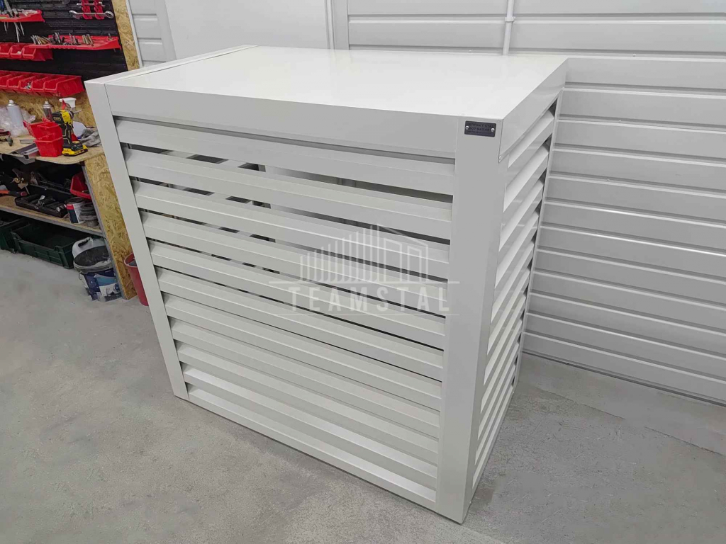 Osłona klimatyzatora – pompy ciepła 120x40x140 cm biały TS1220 Pabianice - zdjęcie 2