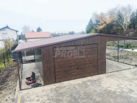 Garaż Blaszany 4x6 + 2x Wiata 4x6 Brama uchylna Blachodachówka GP253 Lubin - zdjęcie 3