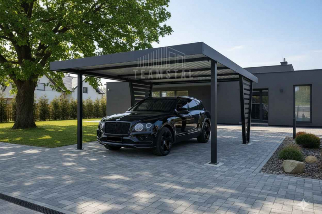 Carport V PREMIUM 4,5x4,5m Wypełnienie panelami Wiata TS1253 Drawsko Pomorskie - zdjęcie 5