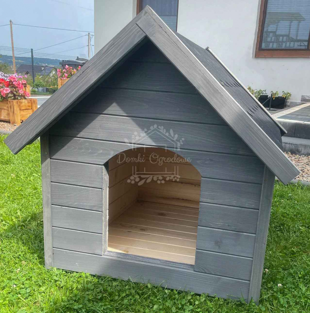 Buda dla psa Rozmiar "M" - Grafit - Dach dwuspadowy ID832 Lubartów - zdjęcie 10