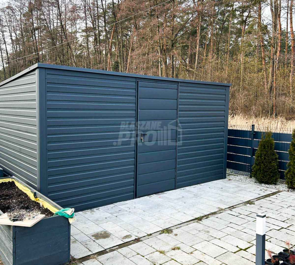 Domek Ogrodowy - Schowek 4x3,5  drzwi - Antracyt dach spad w tył GP262 Dąbrowa Górnicza - zdjęcie 5