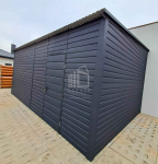 Garaż blaszany 3x7m - Brama dwuskrzydłowa drzwi dach spad w bok ID966 Żary - zdjęcie 2