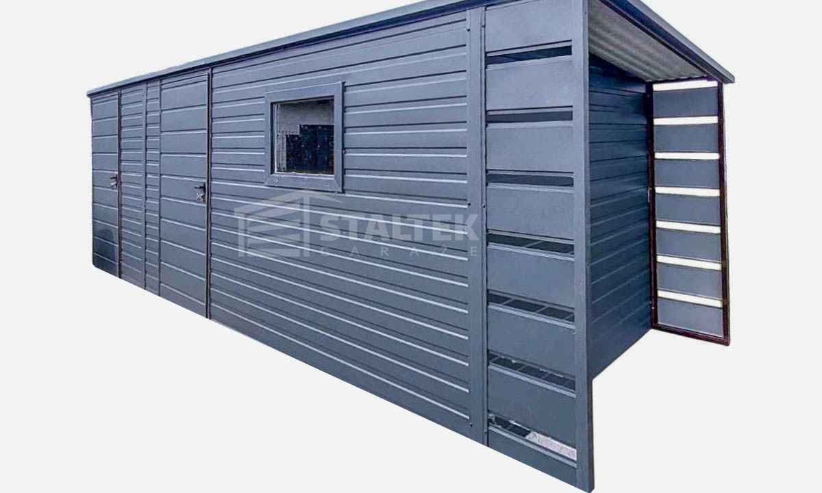 Schowek Domek Ogrodowy 5x2m + Wiata 0,5m 2x Drzwi Okno dach  ST153 Jelenia Góra - zdjęcie 1