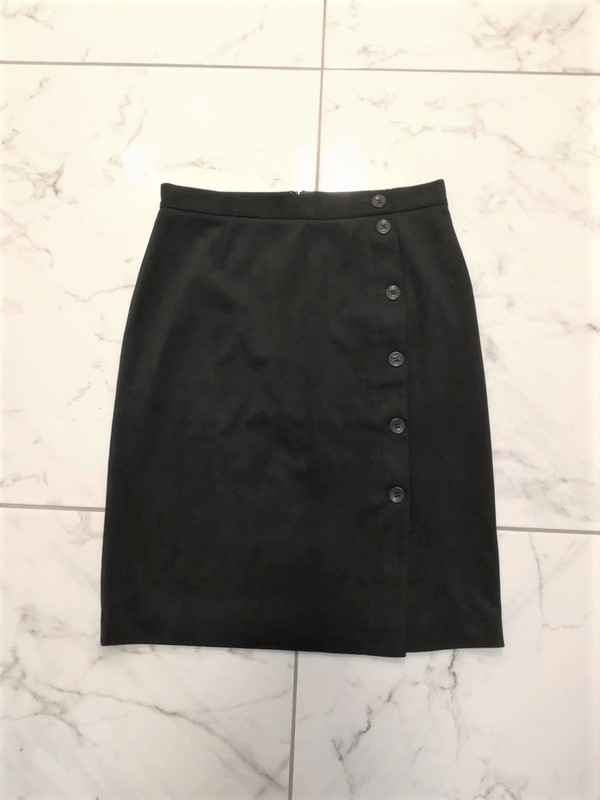 Czarna, zamszowa spódnica z guzikami H&amp;M Bemowo - zdjęcie 1