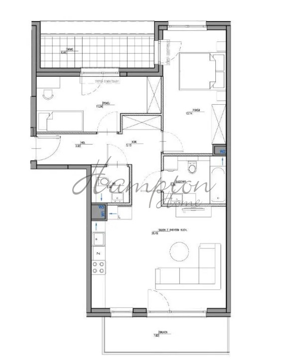 3 pokojowy apartament w Wilanowie Wilanów - zdjęcie 2