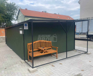 Domek ogrodowy 5,5x4 wiata Brama 2x okno rynny Dach spad w tył  GP244 Miastko - zdjęcie 5