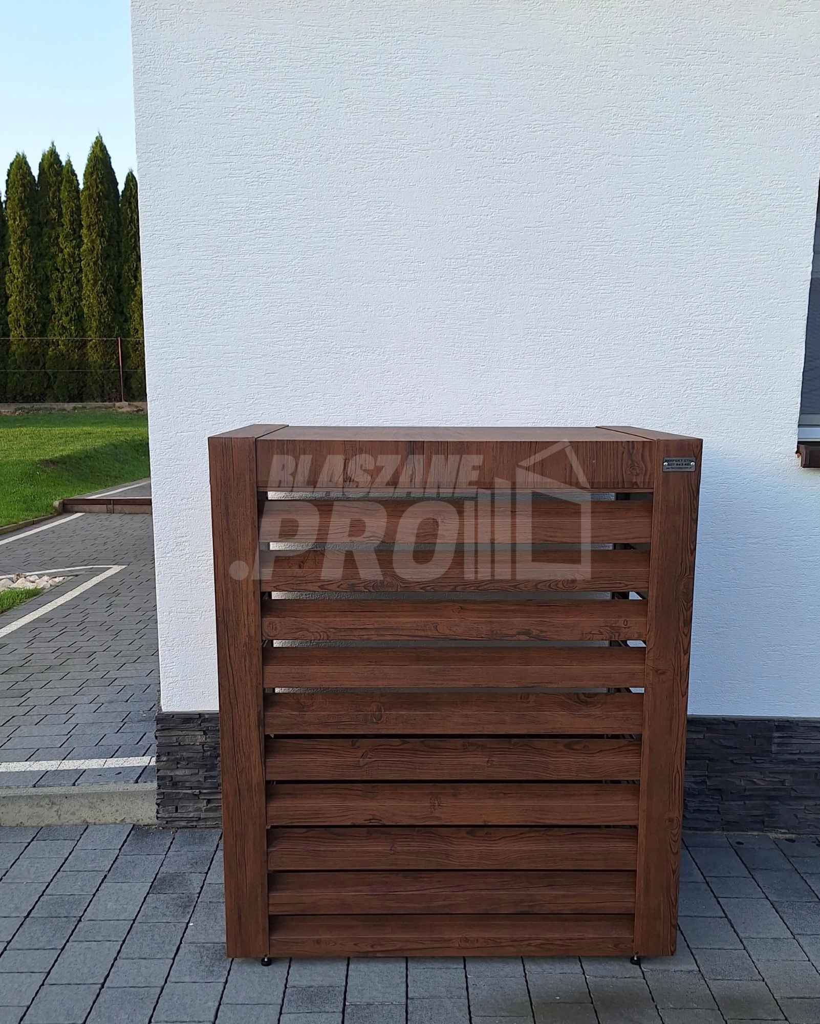 Osłona pompy ciepła 80x40x120 cm ciemny orzech GP317 Gliwice - zdjęcie 11