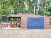 Garaż blaszany 5x5 + wiata - drzwi - rynny - okno drewnopodobny GP211 Białystok - zdjęcie 4