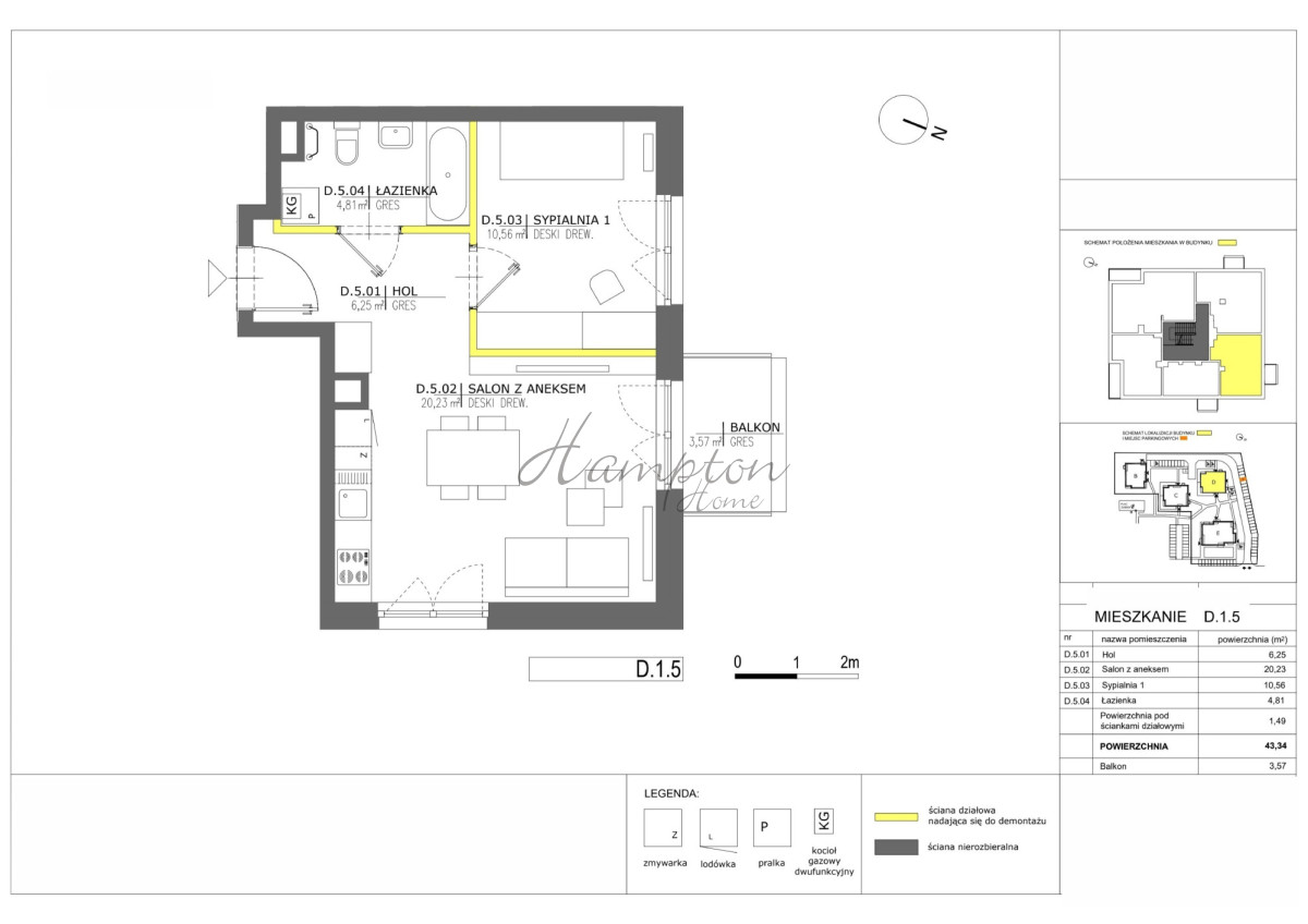 Nowoczesny Apartament 43,34 m² | 2 Pokoje | Balkon Stefanówka - zdjęcie 2