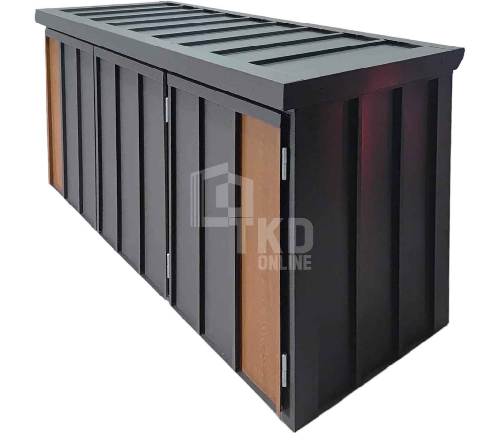 Zabudowa koszy na śmieci wiata obudowa 177x65x110 cm 3x120L  TKD449 Kalisz - zdjęcie 1