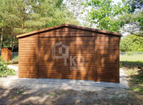 Garaż Blaszany 5x5 Brama uchylna - jasny orzech - drewnopodobny TKD141 Toruń - zdjęcie 2