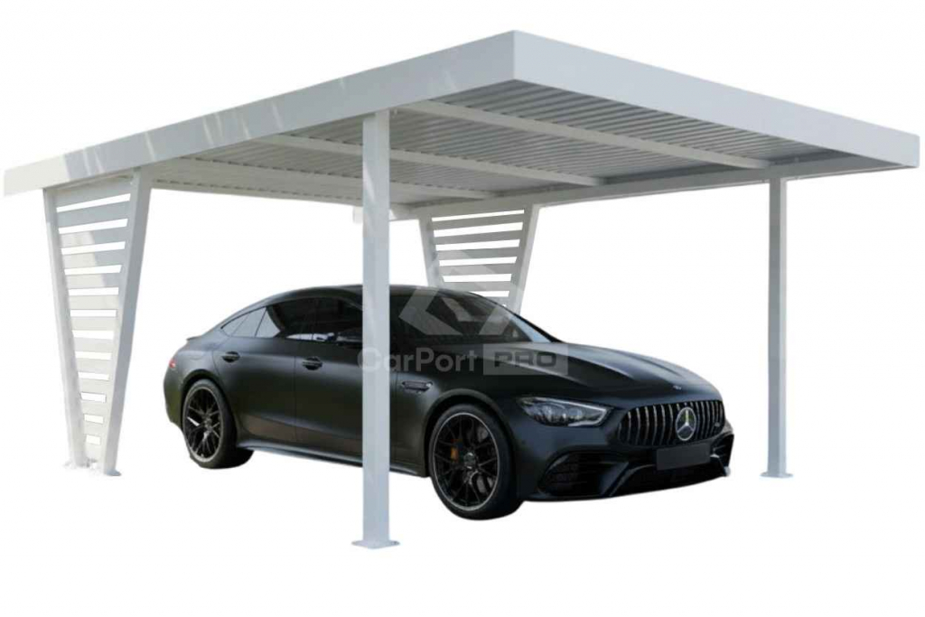 Carport V PREMIUM 4x5m Wypełnienie panelami Wiata samochodowa CP157 Chojnice - zdjęcie 1