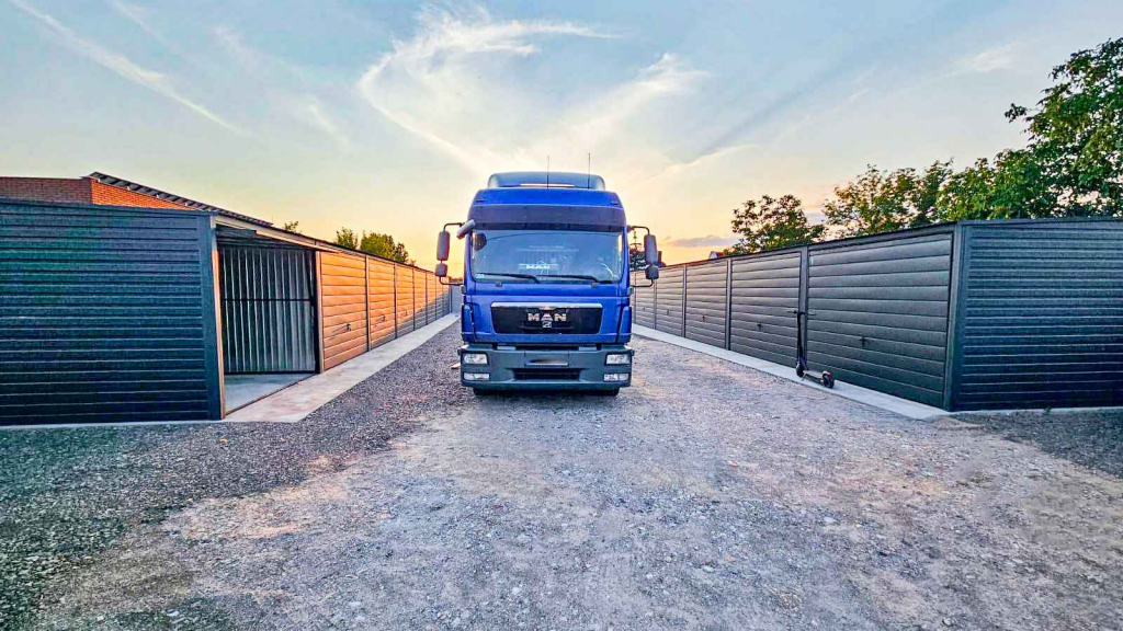 Rząd garaży 24x5m + wiata 2m 8x brama uchylna  dach spad w przód GP488 Dobre Miasto - zdjęcie 6