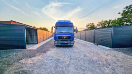 Rząd garaży 24x5m + wiata 2m 8x brama uchylna  dach spad w przód GP488 Dobre Miasto - zdjęcie 6