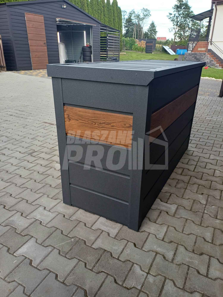 Zabudowa koszy na śmieci wiata śmietnikowa 177x65x110 cm 3x120L GP338 Koszalin - zdjęcie 12