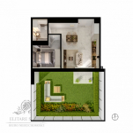 Śliczne mieszkanie 2 pokojowe 42,07m2 z ogrodem, Iwiny/Jagodno