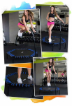Trampolina Fitness z Uchwytem - Niebieska