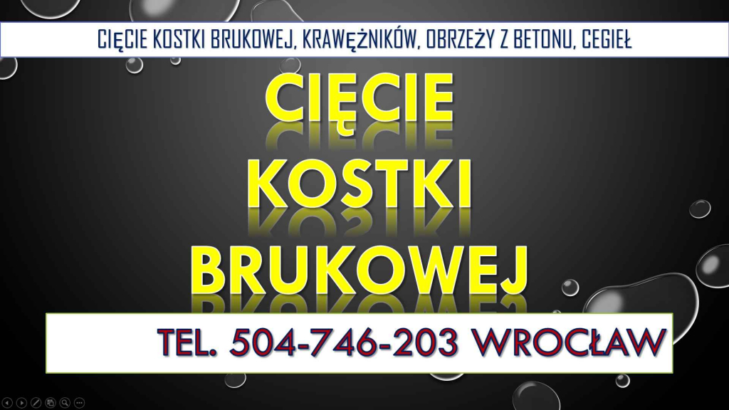 Cięcie kostki brukowej, t. 504-746-203, Wrocław, krawężników, betonu, Psie Pole - zdjęcie 8